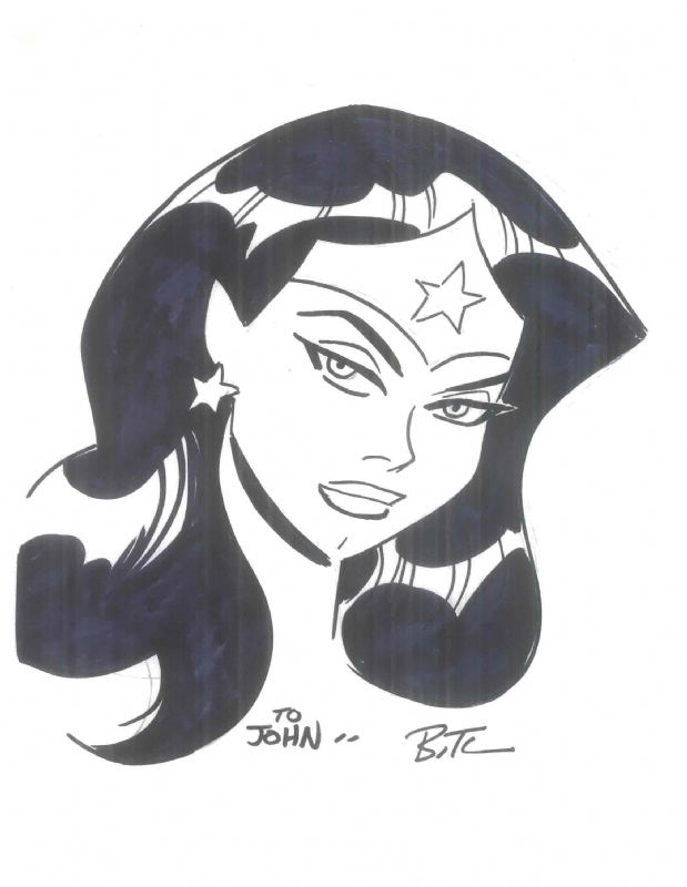 Bruce Timm Wonder Woman In John Burk S Original Art Comic Art Gallery Room